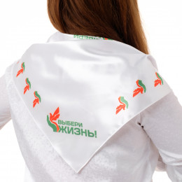 Косынка атласная с полной запечаткой