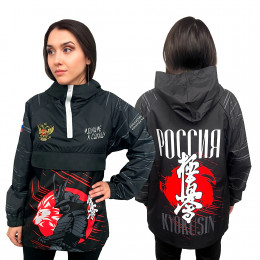 Ветровка-анорак с капюшоном, материал: дюспо без подклада