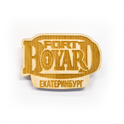 Значок деревянный