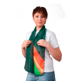 Шарф атласный однослойный, с полной запечаткой