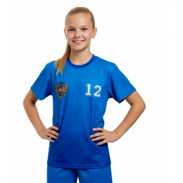 Футболка волейбольная женская с коротким рукавом и O-вырезом