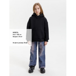 Худи детское оверсайз Junipero, черное
