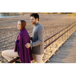 Флисовый плед Warm&Peace, красный