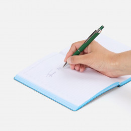 Ручка шариковая Chromos Soft Touch, зеленая