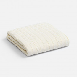 Плед Tressa, белый (молочный)