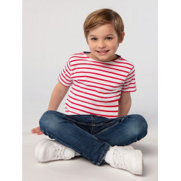 Футболка детская Miles Kids белая с красным