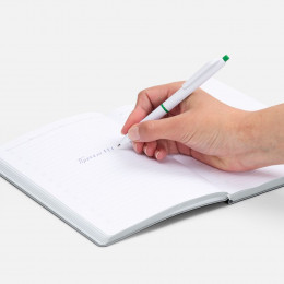 Ручка шариковая Bright Pop, белая с зеленым