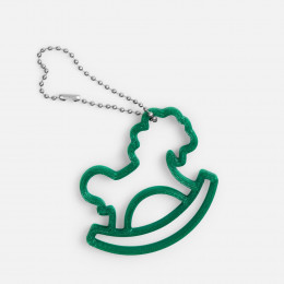 Подвеска «Лошадка-качалка», 3D-печать, зеленая