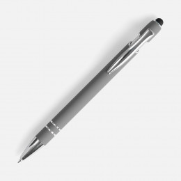 Ручка шариковая Pointer Soft Touch со стилусом, серая