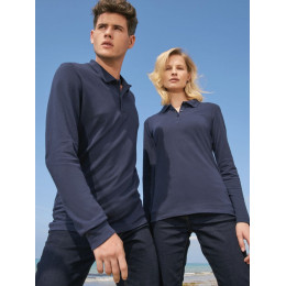 Рубашка поло мужская с длинным рукавом Perfect LSL Men, белая