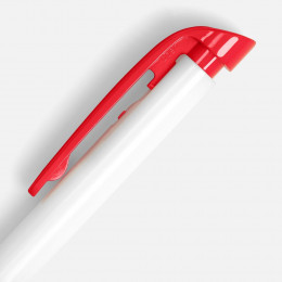 Ручка шариковая Favorite, белая с красным