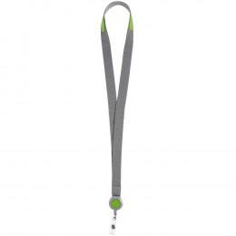 Чехол для пропуска с лентой и ретрактором Devon, зеленый