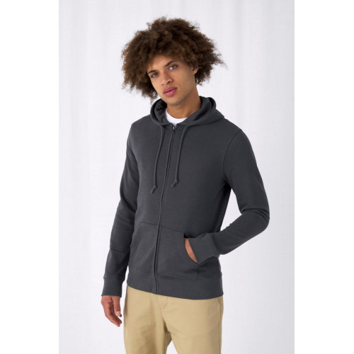 Толстовка на молнии с капюшоном унисекс BNC Inspire (Organic), белая