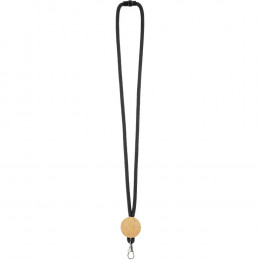 Шнурок для бейджа Tube Wood, черный