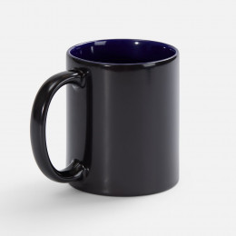 Кружка-хамелеон On Display, глянцевая, черная с синим