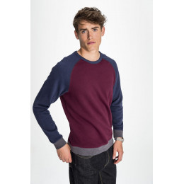 Толстовка унисекс Sandro, синяя с черным меланжем