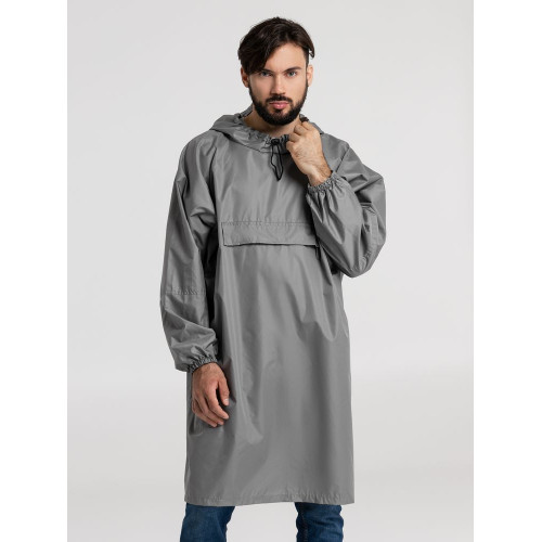 Дождевик-анорак Hard Work, серый, единый размер