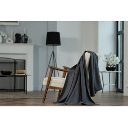 Плед Ornato, серый (кварцевый меланж)