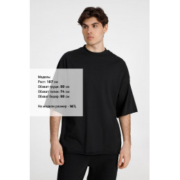 Футболка оверсайз унисекс T9, черная