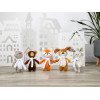 Мягкая игрушка Beastie Toys, котик с белым шарфом