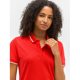 Рубашка поло унисекс Palermo, красная с белым