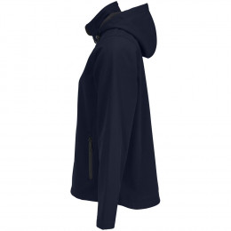 Куртка софтшелл с капюшоном женская Race Women, темно-синяя