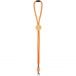 Шнурок для бейджа Tube Wood, оранжевый