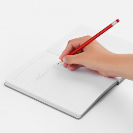 Карандаш простой Hand Friend с ластиком, красный