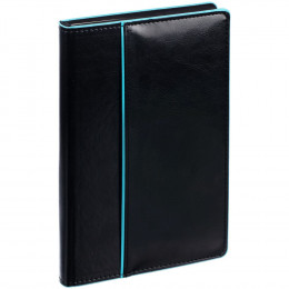 Ежедневник Alanis, недатированный, черный с голубым