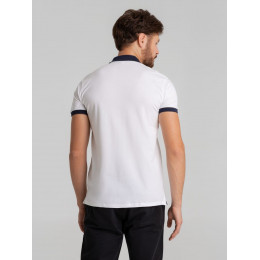 Рубашка поло Prince 190, белая с темно-синим