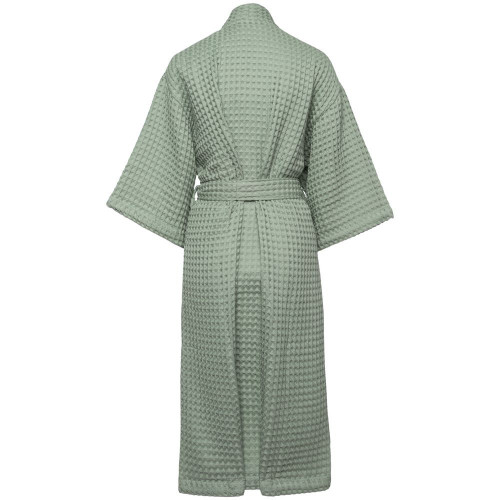 Халат вафельный женский Boho Kimono, зеленая мята