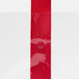 Шопер Clear Fest, ver.2, прозрачный с красными ручками