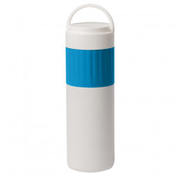 Термос TURBO, 500 мл; белый с голубым, нержавеющая сталь