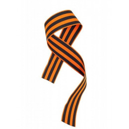 Лента георгиевская в рулоне (шир.24мм) V24-GEORG, м