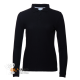 Рубашка поло женская STAN длинный рукав хлопок/полиэстер 185, 04SW чёрный 